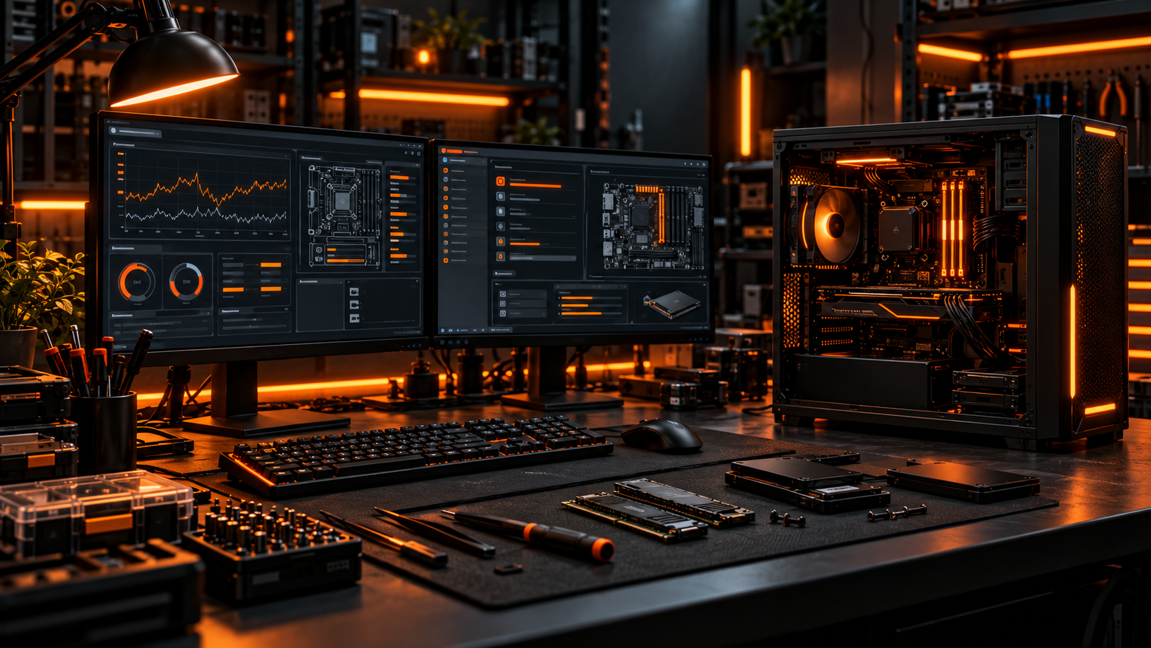 Desktop PC diagnostics and internal hardware workshop